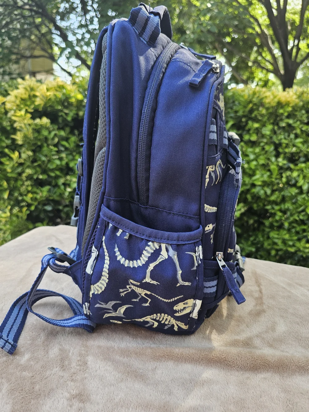 Pottery Barn Kids Navy Dinosaur Skeleton Backpack - Blue